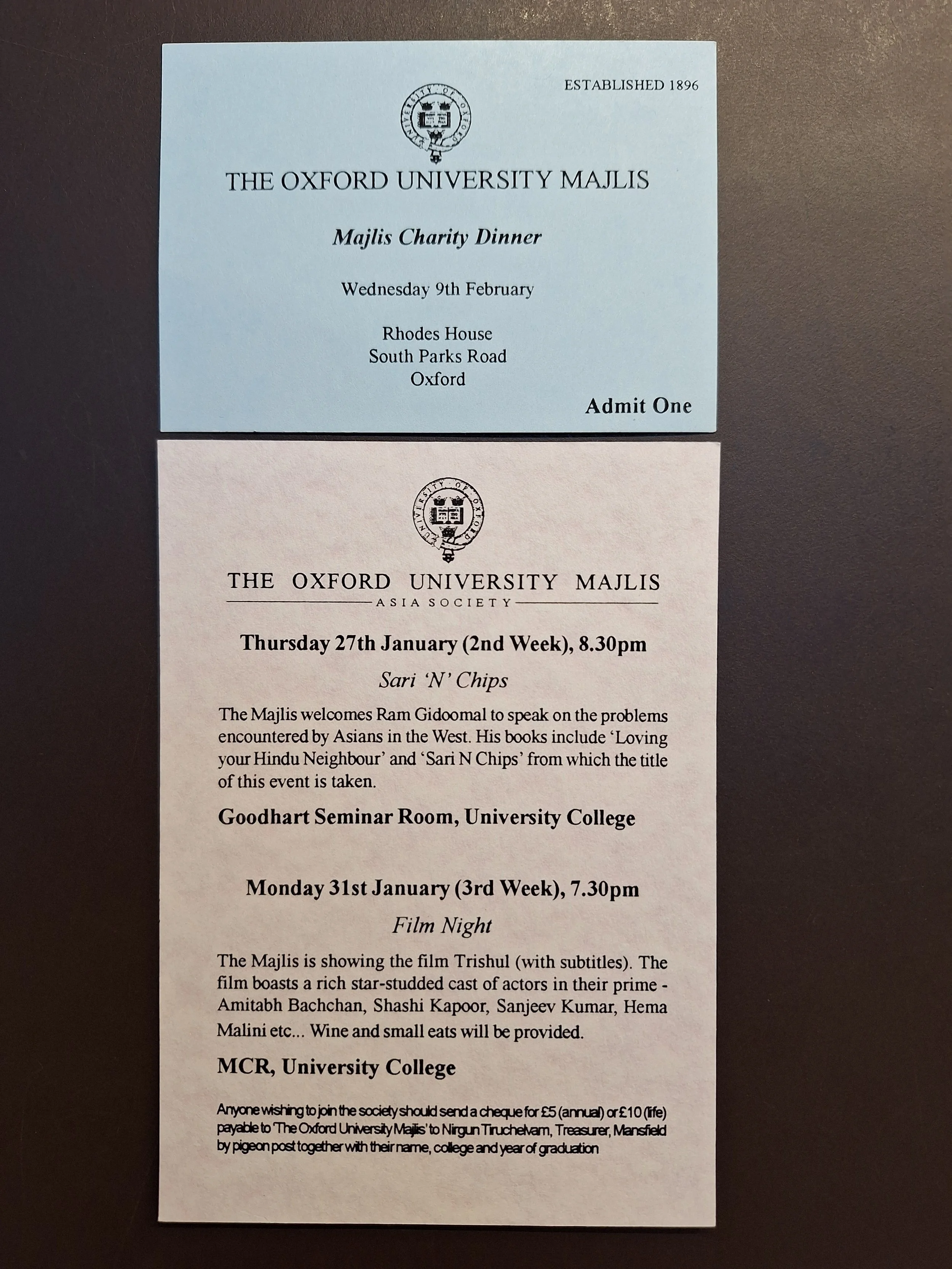 Archive register page