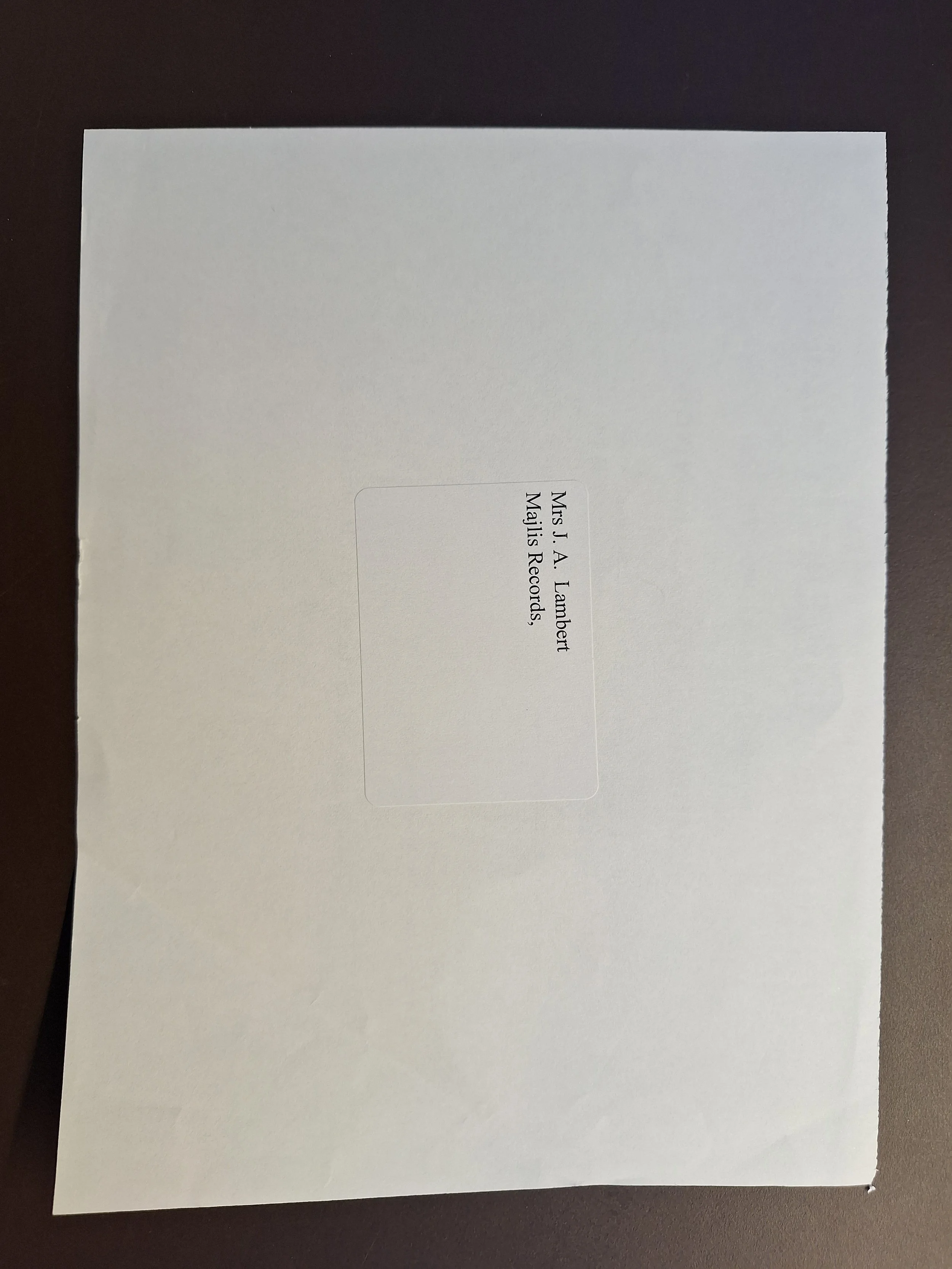 Majlis Foundation archive document