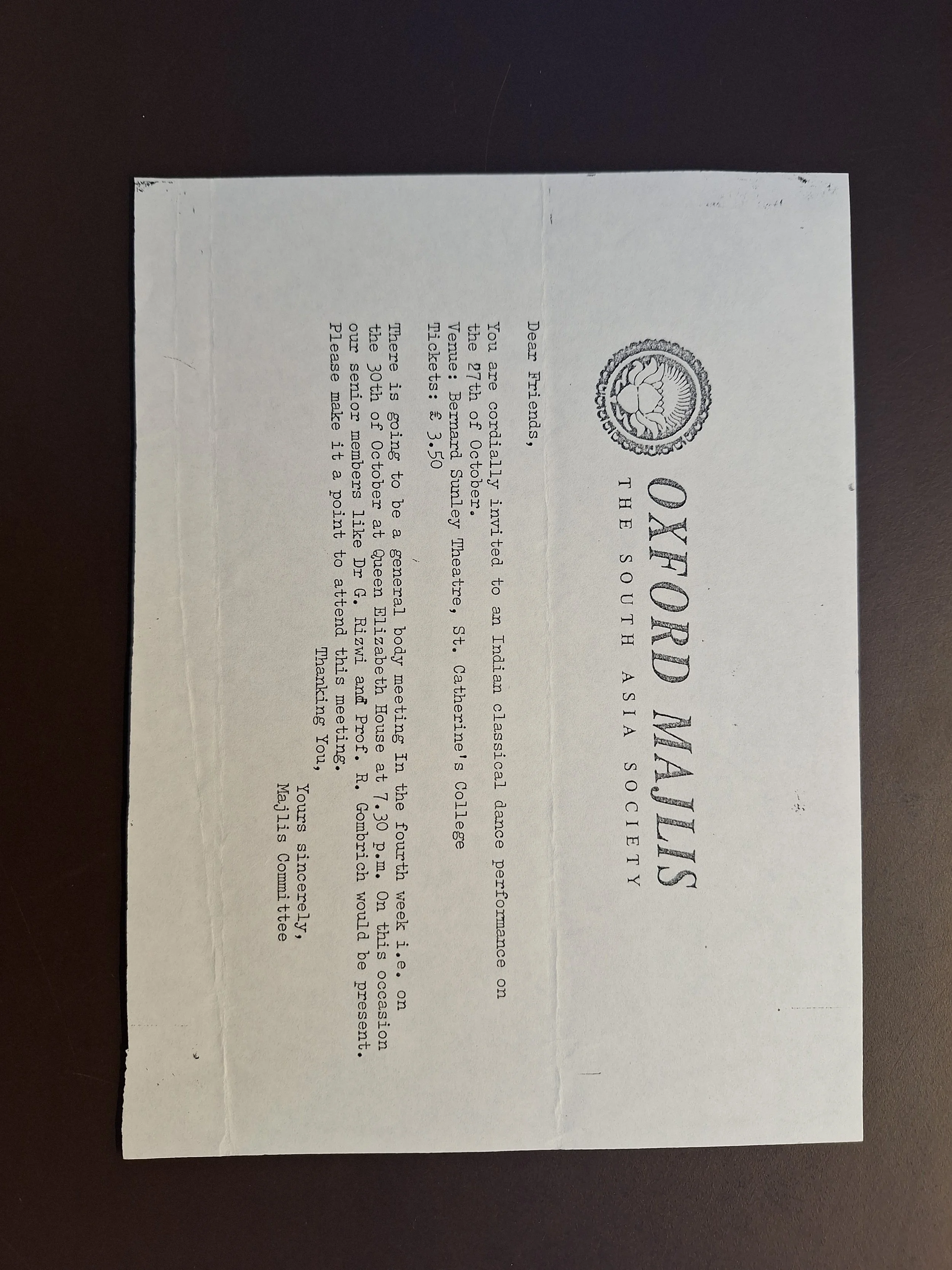 Majlis Foundation archive document