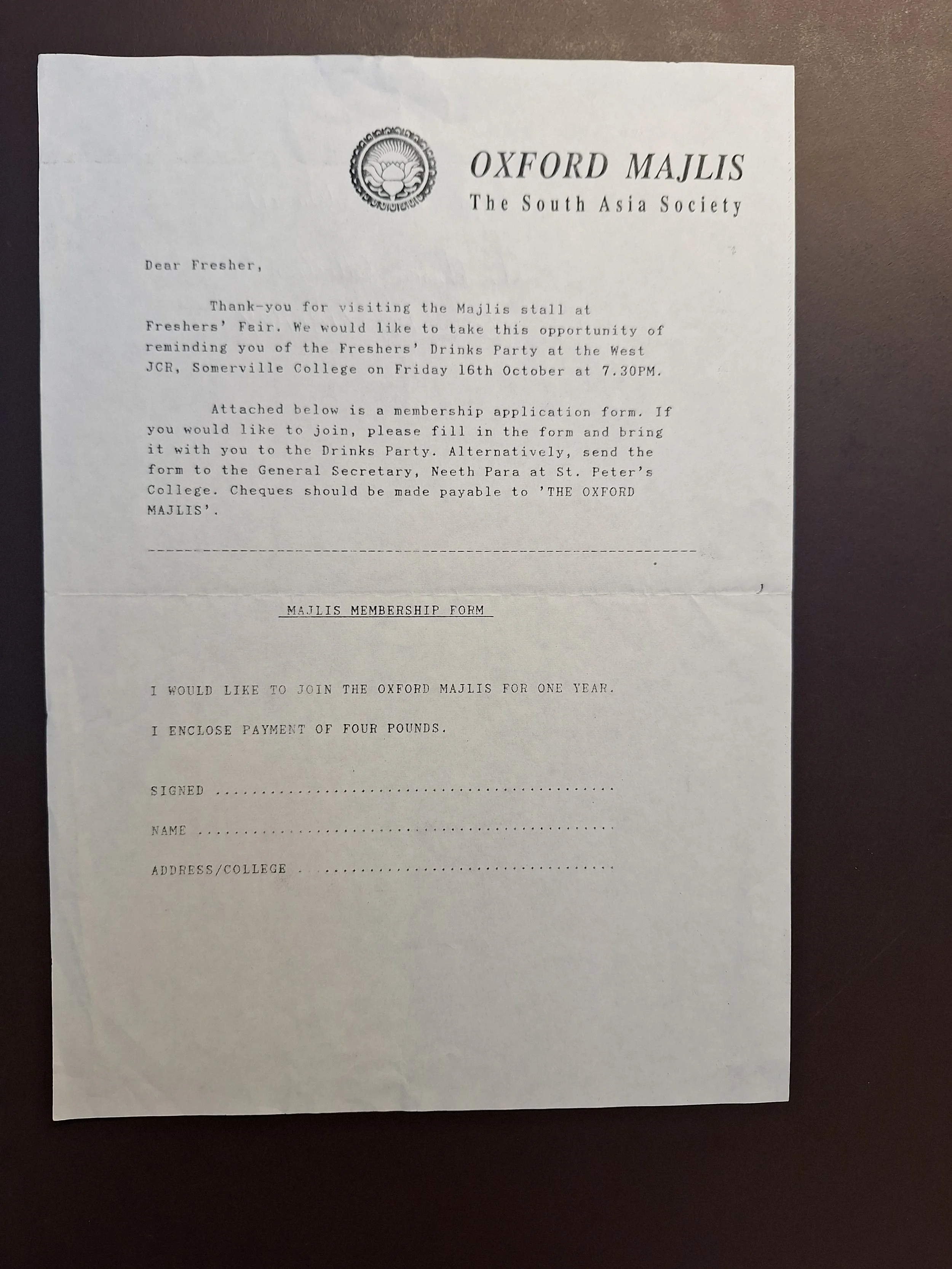 Majlis Foundation archive document