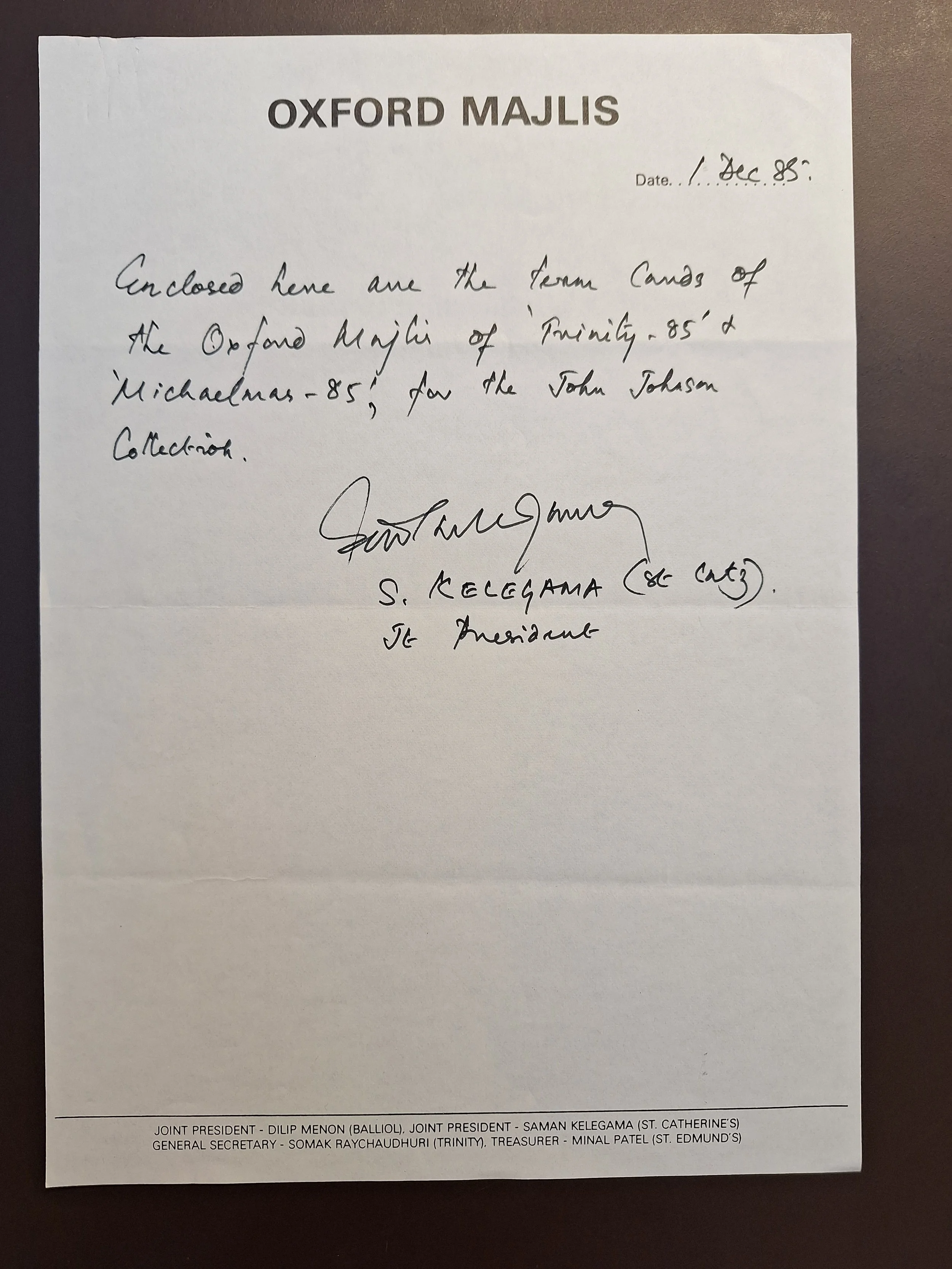 Majlis Foundation archive document