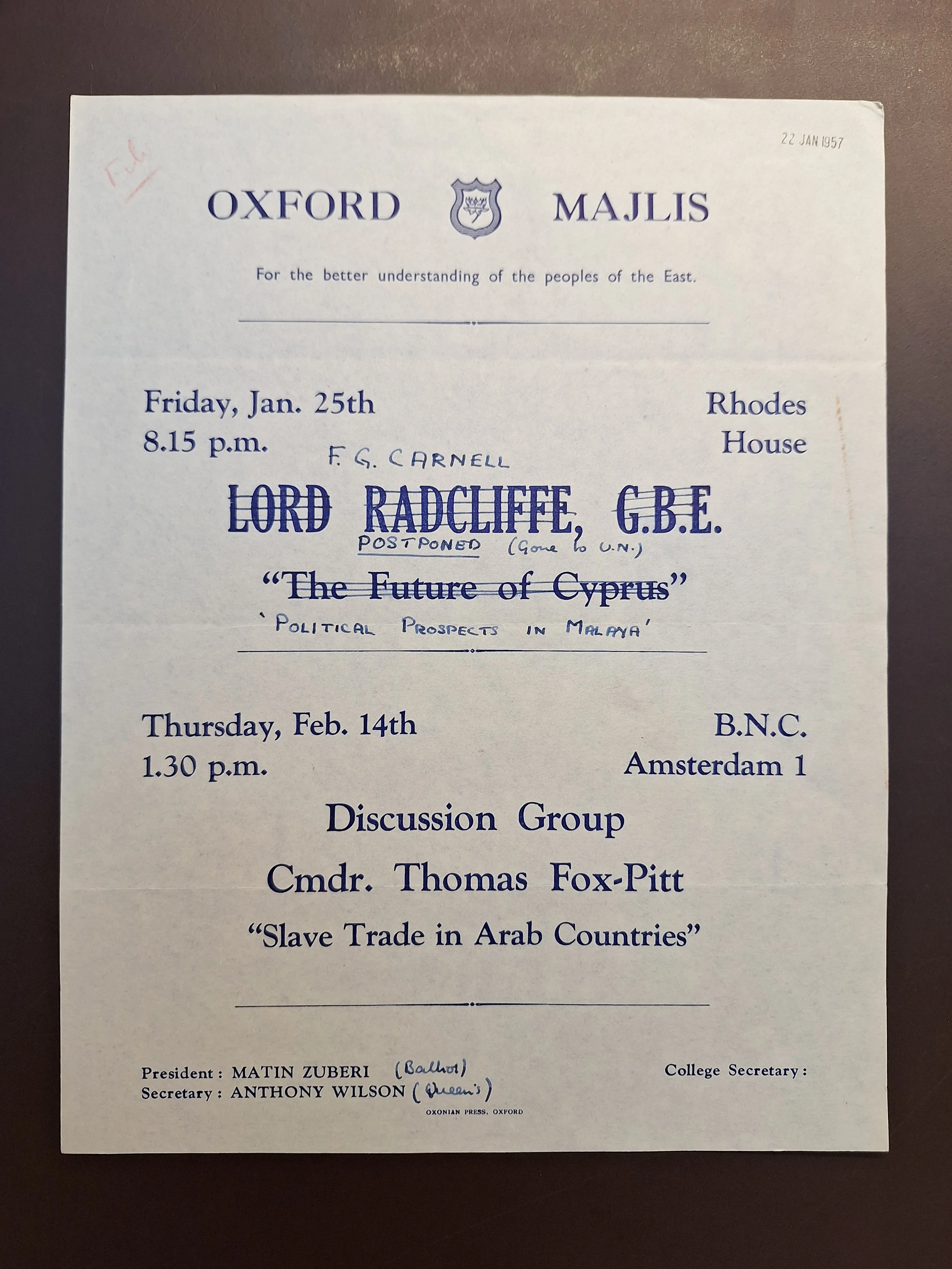 Majlis Foundation archive document