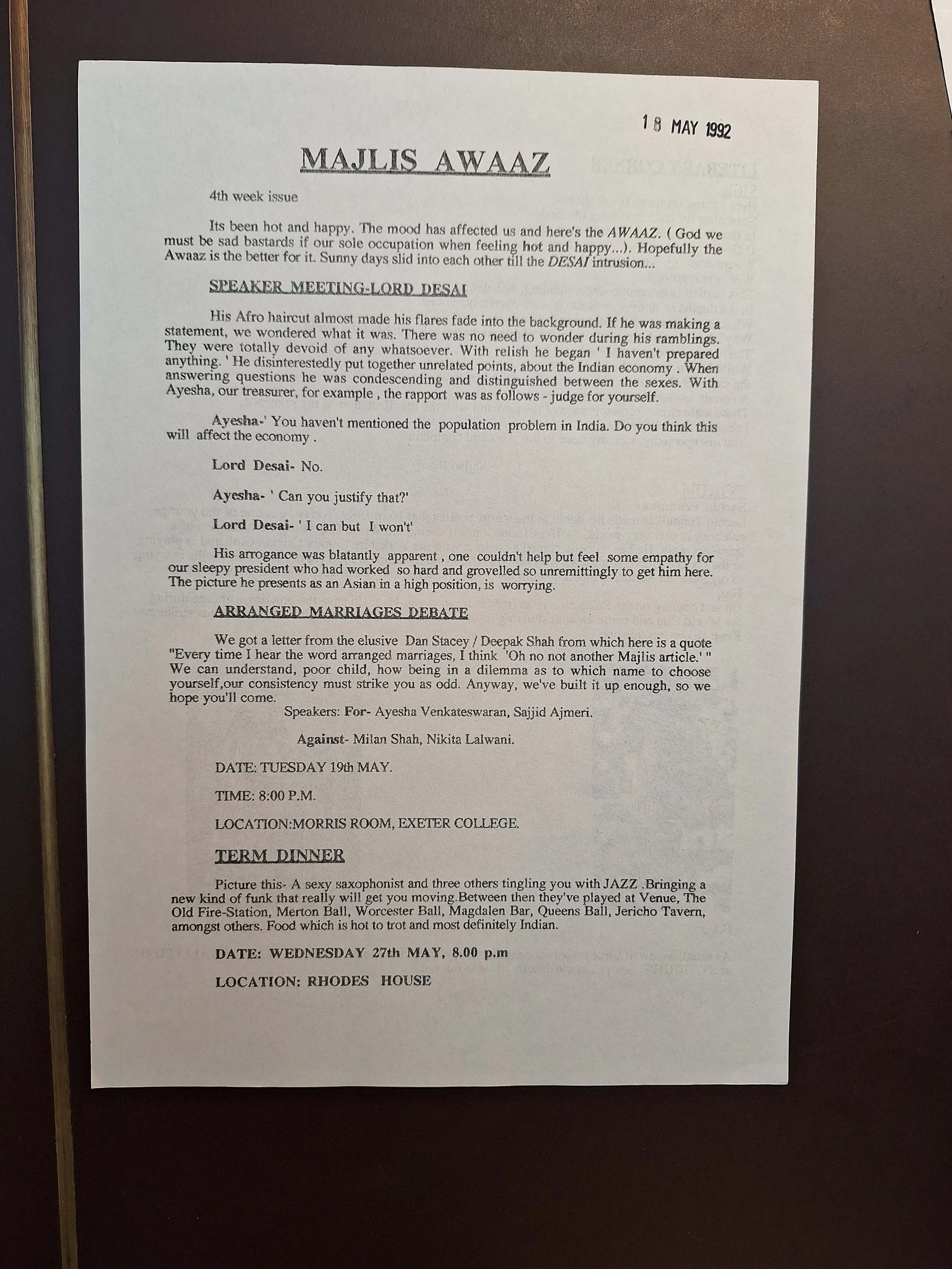 Majlis Foundation archive document