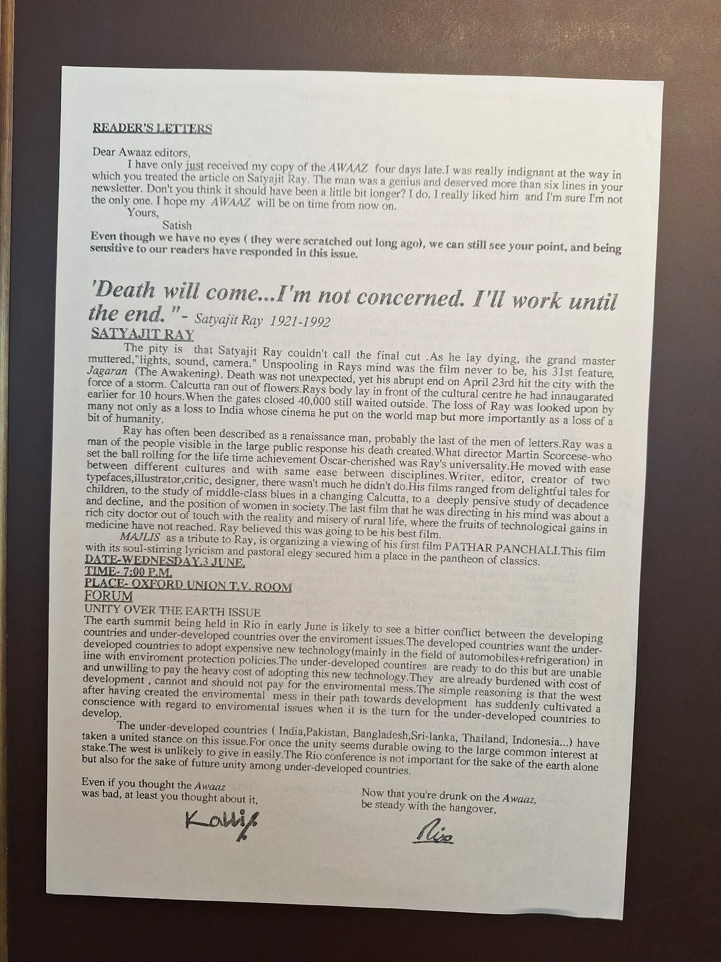 Majlis Foundation archive document