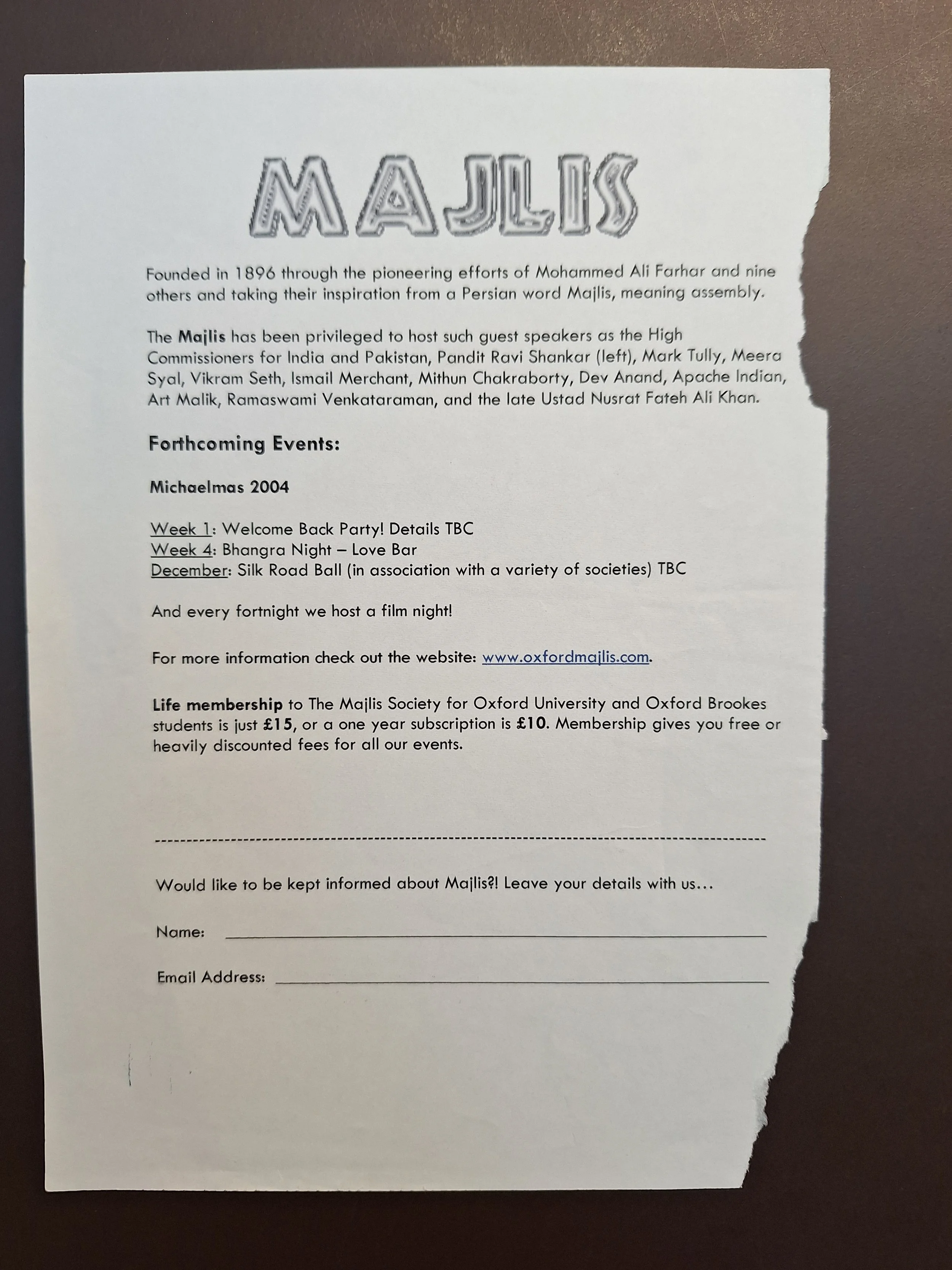 Majlis Foundation archive document